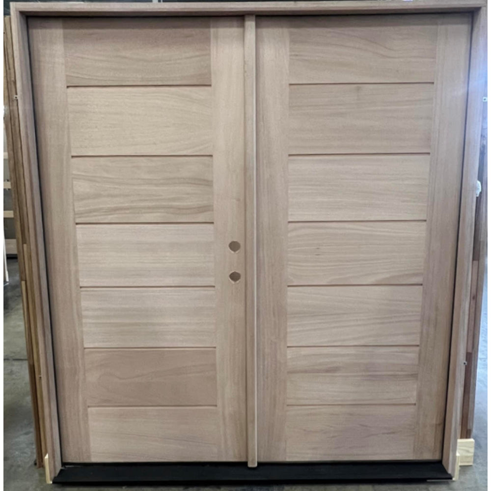6 ft. x 6 ft. 8 in. Exterior Mahogany Door 7 panel
